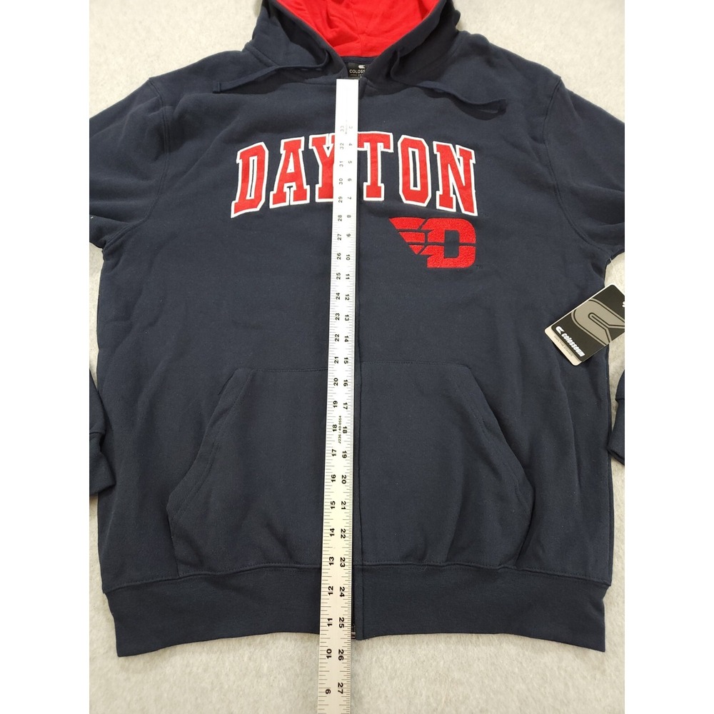 Colosseum Dayton Navy Hoodie with Red Lining - Picture 13 of 16